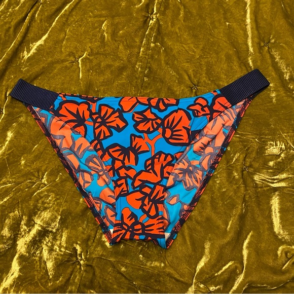 Maison Lejaby Paris France Aloha Honolulu Swim Bikini Bottoms Size Large Floral - Picture 4 of 11